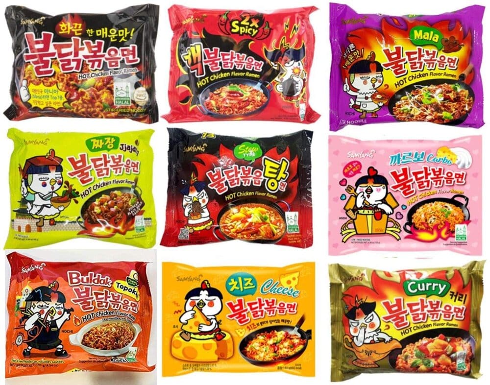 Samyang noodles single pack 140 gm 9pcs kdhaka best price in bd