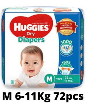 Huggies Baby Diaper M 6-11kg 72pcs