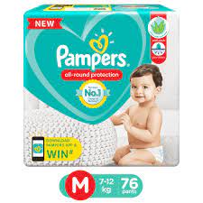 Pampers All-round Pants M- 7-12 kg 76pcs
