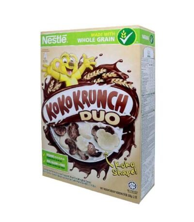 Nestle koko krunsh Duo Cereal box