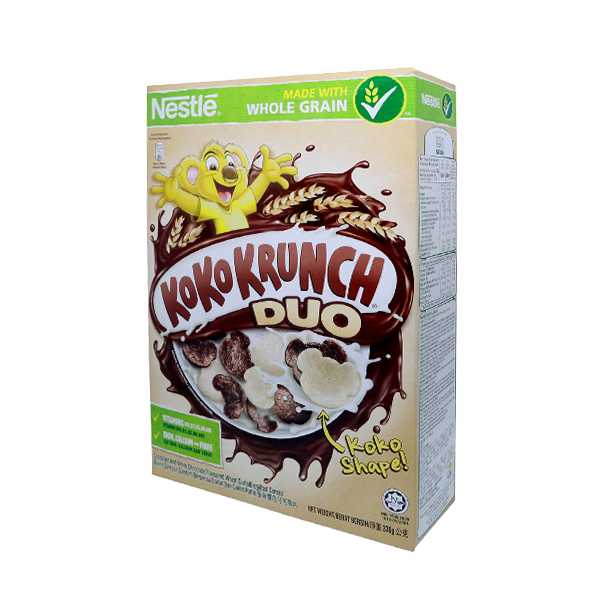Nestle koko krunsh Duo Cereal box