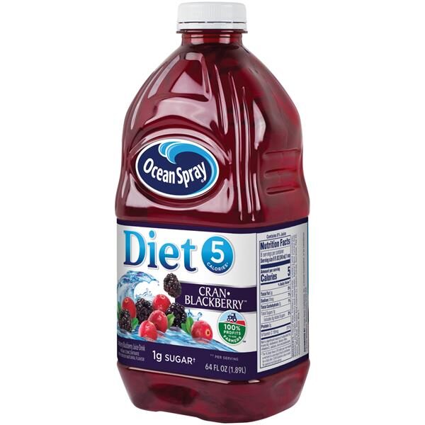 ocean spray diet cranberry blackberry juice 1.89ltr