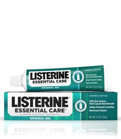 Listerine-Essential-Care-Original-Gel-Fluoride-Toothpaste Made in USA