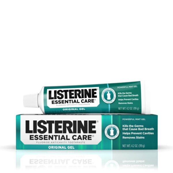 Listerine-Essential-Care-Original-Gel-Fluoride-Toothpaste Made in USA