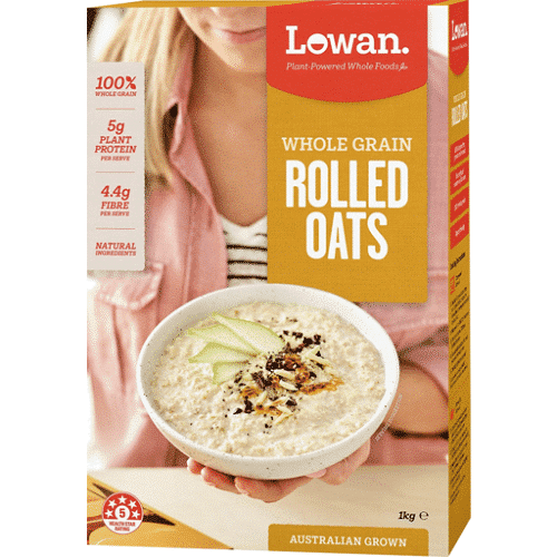 Lowan whole grain rolled oats 1kg