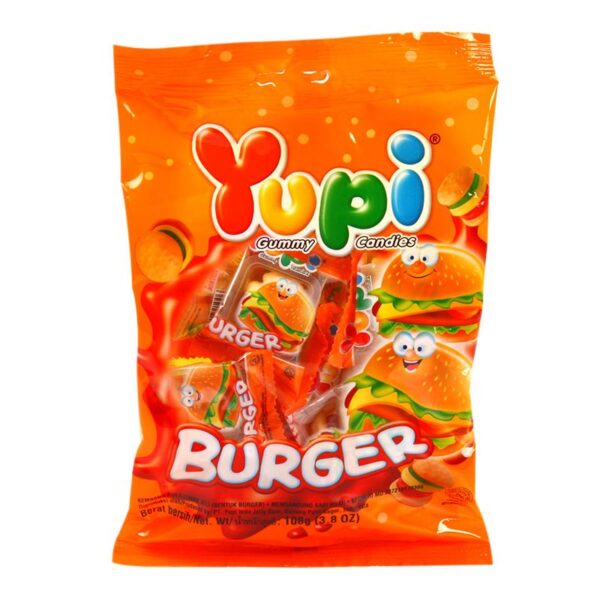 Yupi Gummy Burger Jello candy 8gm x 8 pcs