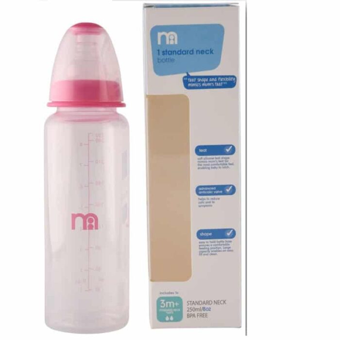 Mothercare Baby Wide Neck Bottle Pink fedding 250 ml