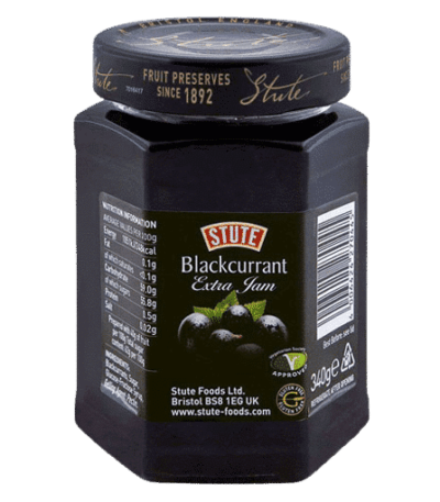 Stute Jam Blackcurrant 340g (U.K)
