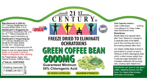 21st Century Green Coffee Bean 6000mg