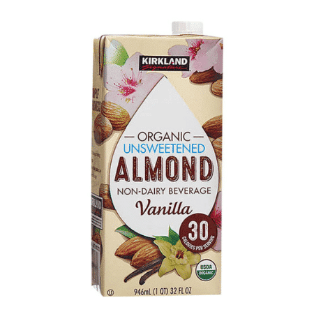 Kirkland Organic Almond Milk Unsweetened Vanilla 1Ltr
