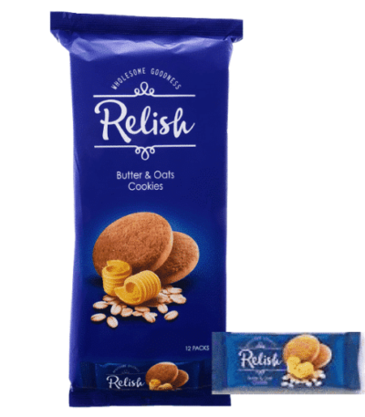 Relish Butter & OATS Cookies (12 pack) 504GM