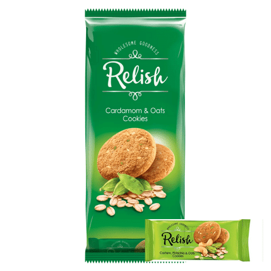 Relish Cardamom & OATS Cookies (12 pack) 504GM