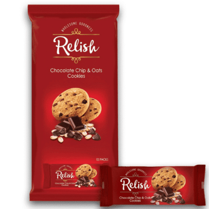 Relish Chocolate chips & OATS Cookies (12 pack) 504GM