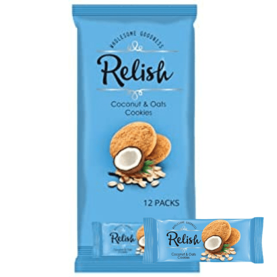 Relish Coconut & OATS Cookies (12 pack) 504GM