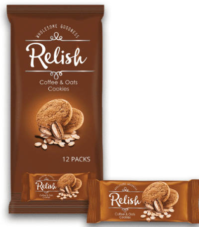 Relish Coffee & OATS Cookies (12 pack) 504GM