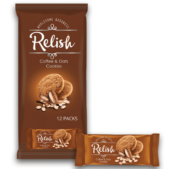 Relish Coffee & OATS Cookies (12 pack) 504GM