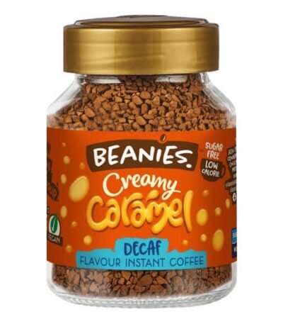 Decaf – Beanies Creamy Caramel Flavoured Coffee 50gm