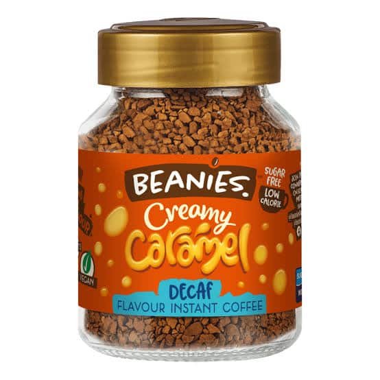 Decaf – Beanies Creamy Caramel Flavoured Coffee 50gm